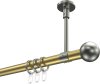10203633-103839 Gardinenstange Messing-Optik / Edelstahl-Optik 20 mm Ø SONETTE - Luino