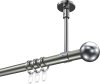 10203633-103912 Gardinenstange Metall 20 mm Ø SONETTE - Luino Edelstahl-Optik / Chrom