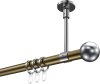10203633-109512 Gardinenstange Metall 20 mm Ø SONETTE - Luino Messing Antik / Chrom