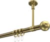 10203633-109538 Gardinenstange Metall 20 mm Ø SONETTE - Luino Messing Antik / Messing-Optik
