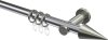 10203711-101239 Gardinenstange Metall 20 mm Ø PLATON - Savio Chrom / Edelstahl-Optik