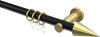 10203711-102938 Gardinenstange Metall 20 mm Ø PLATON - Savio Schwarz / Messing-Optik