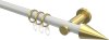 10203711-103238 Gardinenstange Metall 20 mm Ø PLATON - Savio Weiß / Messing-Optik