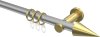 10203711-103338 Gardinenstange Metall 20 mm Ø PLATON - Savio Silbergrau / Messing-Optik