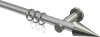10203711-103339 Gardinenstange Metall 20 mm Ø PLATON - Savio Silbergrau / Edelstahl-Optik