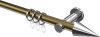 10203711-109512 Gardinenstange Metall 20 mm Ø PLATON - Savio Messing Antik / Chrom