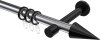 10203725-101229 Gardinenstange Metall 20 mm Ø PRESTIGE - Savio Chrom / Schwarz