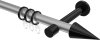 10203725-103329 Gardinenstange Metall 20 mm Ø PRESTIGE - Savio Silbergrau / Schwarz
