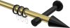 10203725-103829 Gardinenstange Metall 20 mm Ø PRESTIGE - Savio Messing-Optik / Schwarz