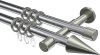 10203726-101239 Gardinenstange Metall 20 mm Ø 2-läufig PRESTIGE - Savio Chrom / Edelstahl-Optik