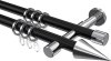 10203726-XX2912 Gardinenstange Metall 20 mm Ø 2-läufig PRESTIGE - Savio Schwarz / Chrom