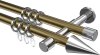 10203726-109512 Gardinenstange Metall 20 mm Ø 2-läufig PRESTIGE - Savio Messing Antik / Chrom