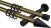 10203726-109529 Gardinenstange Metall 20 mm Ø 2-läufig PRESTIGE - Savio Messing Antik / Schwarz