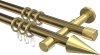 10203726-109538 Gardinenstange Metall 20 mm Ø 2-läufig PRESTIGE - Savio Messing Antik / Messing-Optik