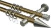 10203726-109539 Gardinenstange Metall 20 mm Ø 2-läufig PRESTIGE - Savio Messing Antik / Edelstahl-Optik