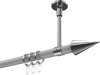 10203733-103212 Gardinenstange Metall 20 mm Ø SONETTE - Savio Weiß / Chrom