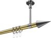 10203733-XX3812 Gardinenstange Metall 20 mm Ø SONETTE - Savio Messing-Optik / Chrom