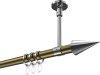 10203733-XX9512 Gardinenstange Metall 20 mm Ø SONETTE - Savio Messing Antik / Chrom
