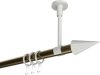 10203733-XX9532 Gardinenstange Metall 20 mm Ø SONETTE - Savio Messing Antik / Weiß