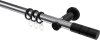 10203811-101229 Gardinenstange Metall 20 mm Ø PLATON - Elanto Chrom / Schwarz