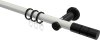 10203811-103229 Gardinenstange Metall 20 mm Ø PLATON - Elanto Weiß / Schwarz