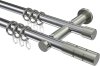 10203812-101239 Gardinenstange Metall 20 mm Ø 2-läufig PLATON - Elanto Chrom / Edelstahl-Optik
