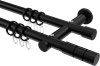 10203812-1029 Gardinenstange Metall 20 mm Ø 2-läufig PLATON - Elanto Schwarz