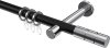 10203825-XX2912 Gardinenstange Metall 20 mm Ø PRESTIGE - Elanto Schwarz / Chrom