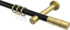 10203825-102938 Gardinenstange Metall 20 mm Ø PRESTIGE - Elanto Schwarz / Messing-Optik