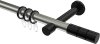 10203825-103929 Gardinenstange Metall 20 mm Ø PRESTIGE - Elanto Edelstahl-Optik / Schwarz