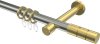 10203825-103938 Gardinenstange Edelstahl-Optik / Messing-Optik 20 mm Ø PRESTIGE - Elanto
