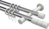 10203826-101232 Gardinenstange Metall 20 mm Ø 2-läufig PRESTIGE - Elanto Chrom / Weiß