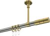 10203833-103938 Gardinenstange Edelstahl-Optik / Messing-Optik 20 mm Ø SONETTE - Elanto