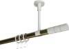 10203833-XX9532 Gardinenstange Metall 20 mm Ø SONETTE - Elanto Messing Antik / Weiß