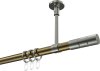 10203833-109539 Gardinenstange Metall 20 mm Ø SONETTE - Elanto Messing Antik / Edelstahl-Optik