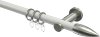 10203911-103239 Gardinenstange Metall 20 mm Ø PLATON - Samanto Weiß / Edelstahl-Optik