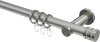 10204111-103339 Gardinenstange Metall 20 mm Ø PLATON - Estana Silbergrau / Edelstahl-Optik