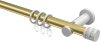 10204111-103832 Gardinenstange Metall 20 mm Ø PLATON - Estana Messing-Optik / Weiß