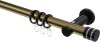 10204111-109529 Gardinenstange Metall 20 mm Ø PLATON - Estana Messing Antik / Schwarz