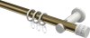 10204111-109532 Gardinenstange Metall 20 mm Ø PLATON - Estana Messing Antik / Weiß