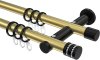 10204112-103829 Gardinenstange Metall 20 mm Ø 2-läufig PLATON - Estana Messing-Optik / Schwarz