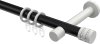 10204125-102932 Gardinenstange Metall 20 mm Ø PRESTIGE - Estana Schwarz / Weiß