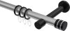 10204125-103329 Gardinenstange Metall 20 mm Ø PRESTIGE - Estana Silbergrau / Schwarz