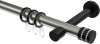 10204125-103929 Gardinenstange Metall 20 mm Ø PRESTIGE - Estana Edelstahl-Optik / Schwarz