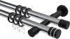 10204126-101229 Gardinenstange Metall 20 mm Ø 2-läufig PRESTIGE - Estana Chrom / Schwarz