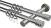 10204126-101239 Gardinenstange Metall 20 mm Ø 2-läufig PRESTIGE - Estana Chrom / Edelstahl-Optik