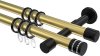 10204126-103829 Gardinenstange Metall 20 mm Ø 2-läufig PRESTIGE - Estana Messing-Optik / Schwarz