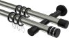 10204126-103929 Gardinenstange Metall 20 mm Ø 2-läufig PRESTIGE - Estana Edelstahl-Optik / Schwarz