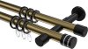 10204126-109529 Gardinenstange Metall 20 mm Ø 2-läufig PRESTIGE - Estana Messing Antik / Schwarz