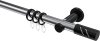 10204211-101229 Gardinenstange Metall 20 mm Ø PLATON - Zoena Chrom / Schwarz